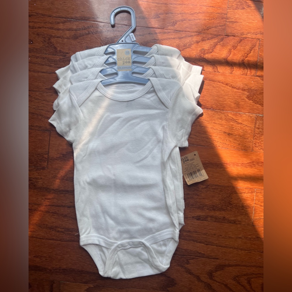 chick pea White Infant Bodysuits (4-Pack)